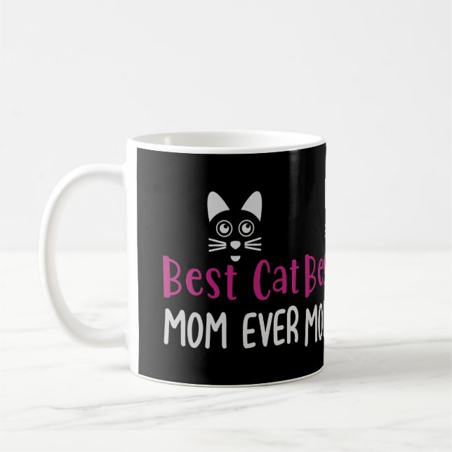 Mug Best Cat Ever Cute Minimalist Typography Gift (Gauche)