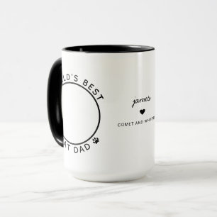 Mug Best Cat Papa Deux Photo Typographie moderne