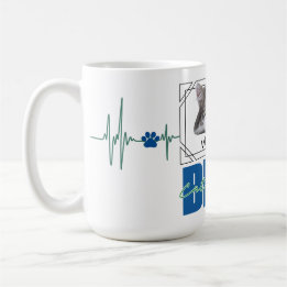 Mug Best Cat Papa hearbeat design moderne