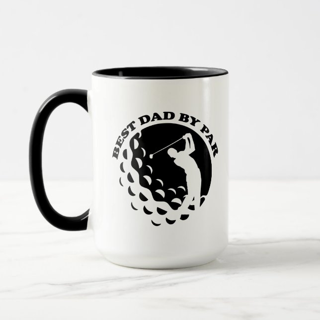 Mug Best Dad By Par Par Modern Golf Golf (Gauche)