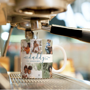 Mug Best Daddy Ever Custom Text Photo Collage Cadeau