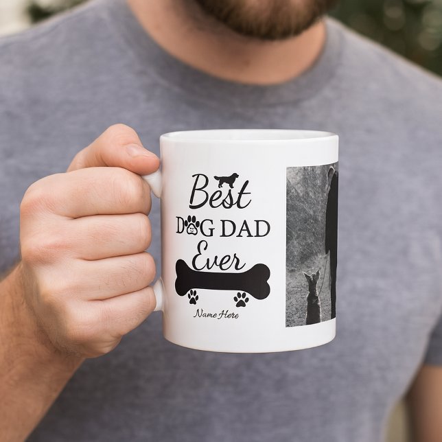Mug Best Dog Dad Ever Personalized Photo (Créateur téléchargé)