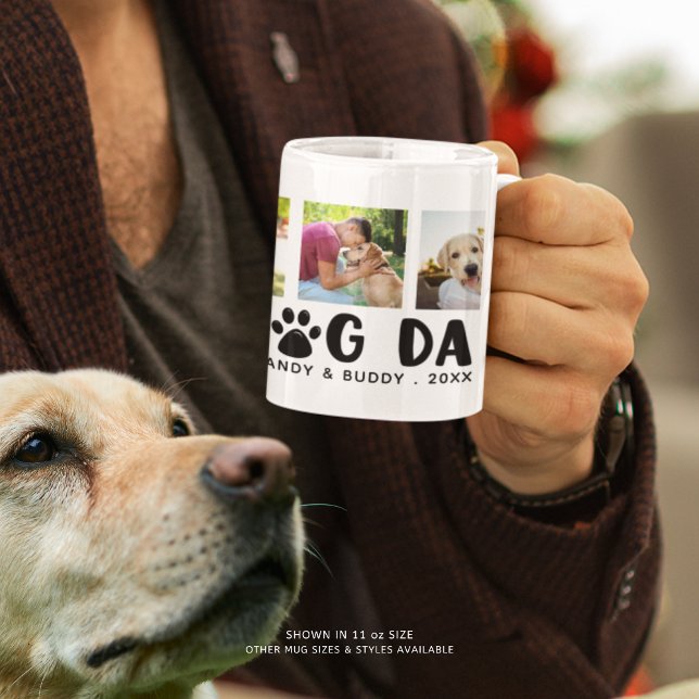 Mug BEST DOG Empreinte de patte photo Collage (Créateur téléchargé)