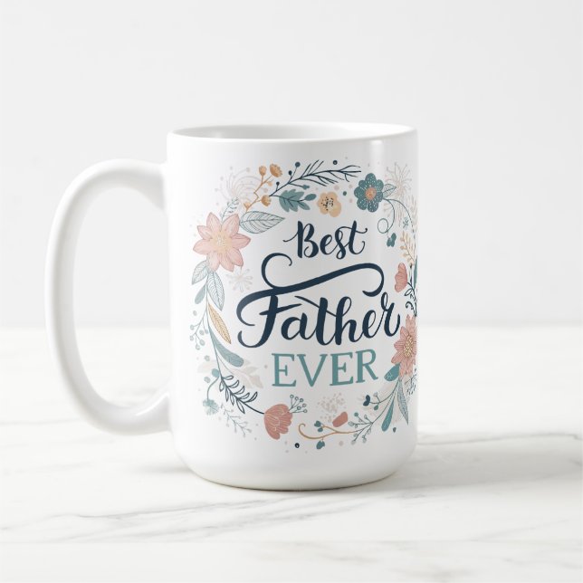 Mug best father ever, lovely quotes  (Gauche)