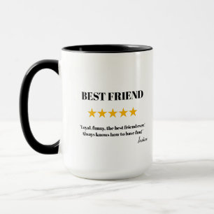 Mug Best Friend 5 Star Review   Meilleur cadeau d'amis