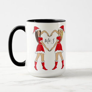 Mug Best Friend Gift Blonde and Brunette girls