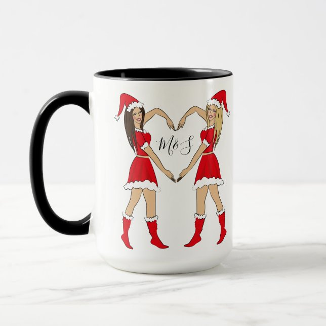 Mug Best Friend Gift Blonde et Brunette filles (Gauche)