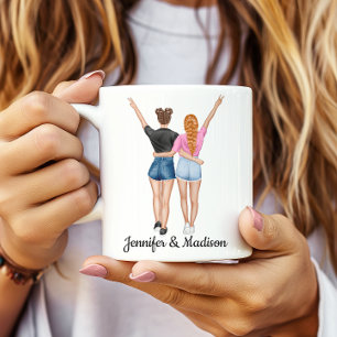 Mug Best Friends BFF Besties Friendship Nom personnali