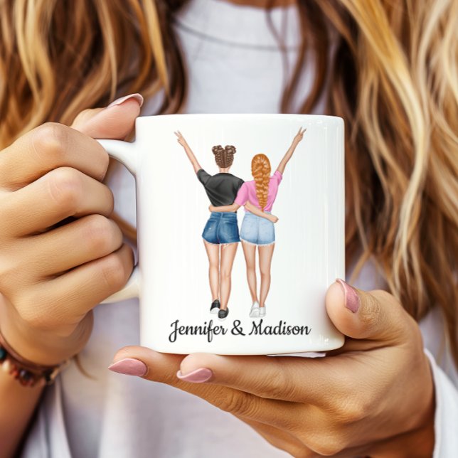 Mug Best Friends BFF Besties Friendship Nom personnali (Créateur téléchargé)