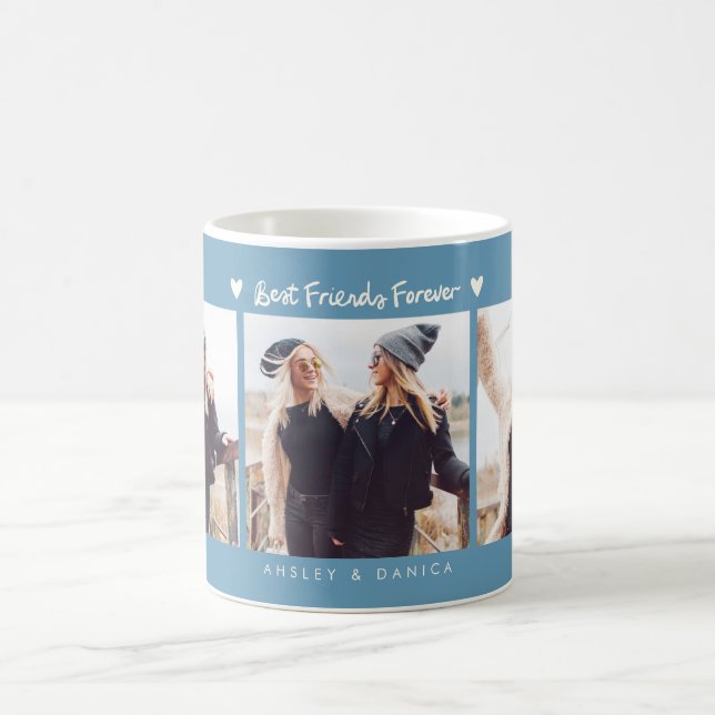 Mug Best Friends Forever Photo Multi Photo Denim Blue (Centre)