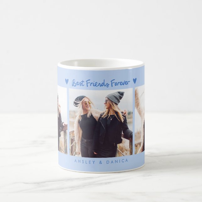 Mug Best Friends Forever Photo Multi Photo Icy Blue (Centre)