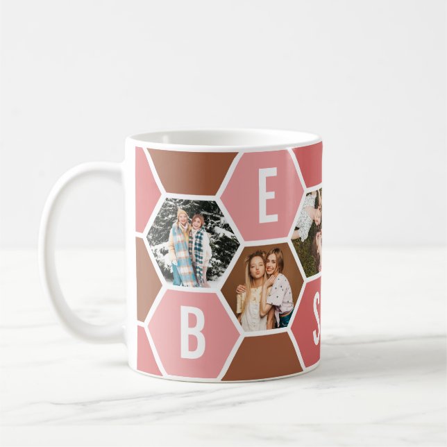 Mug Best Friends honeycomb 6 Photo collage (Gauche)