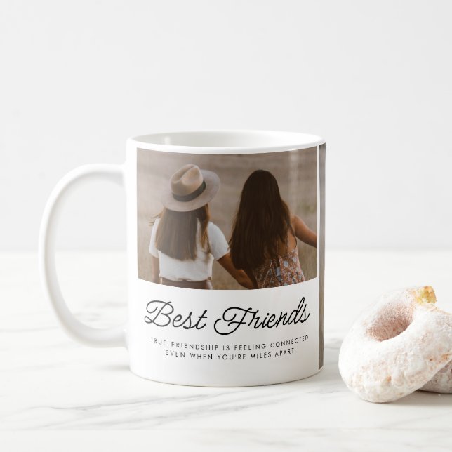 Mug Best Friends Quote Photo Script Keepsake (Avec donut)