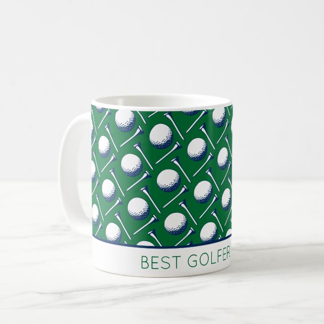 Mug BEST GOLFER EVER Golf Balls Tee - shirt Classic Fu (Devant gauche)