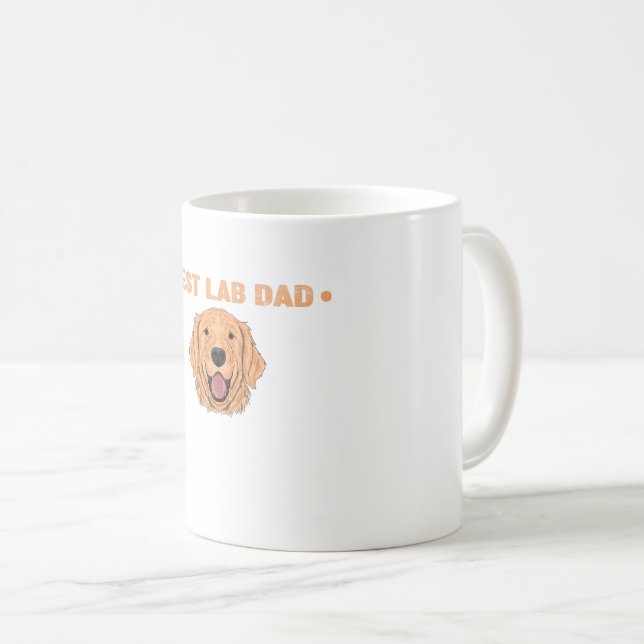 Mug Best Lab Papa Yellow Labrador Retriever  (Devant droit)