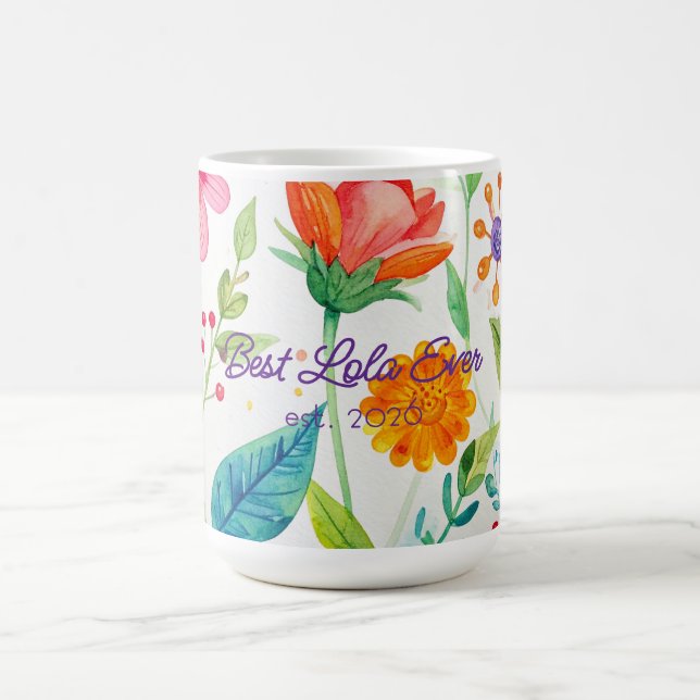 Mug Best Lola Mother's Day Bright Floral  (Centre)