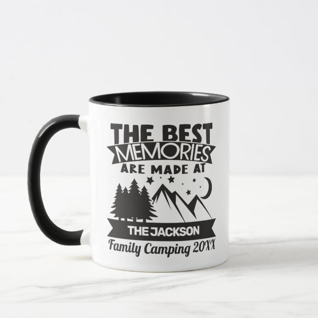 Mug Best made at family camping custom (Gauche)