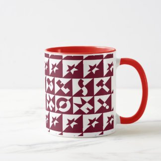 Mug Best Mama Red and White Pattern with Stars