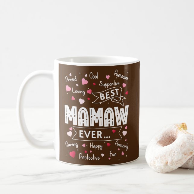 Mug Best Mamaw Ever Funny First Time Grandma Mothers (Avec donut)