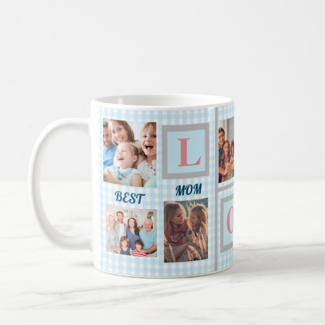 Mug Best Mom LOVE Custom Photo Café  (Gauche)