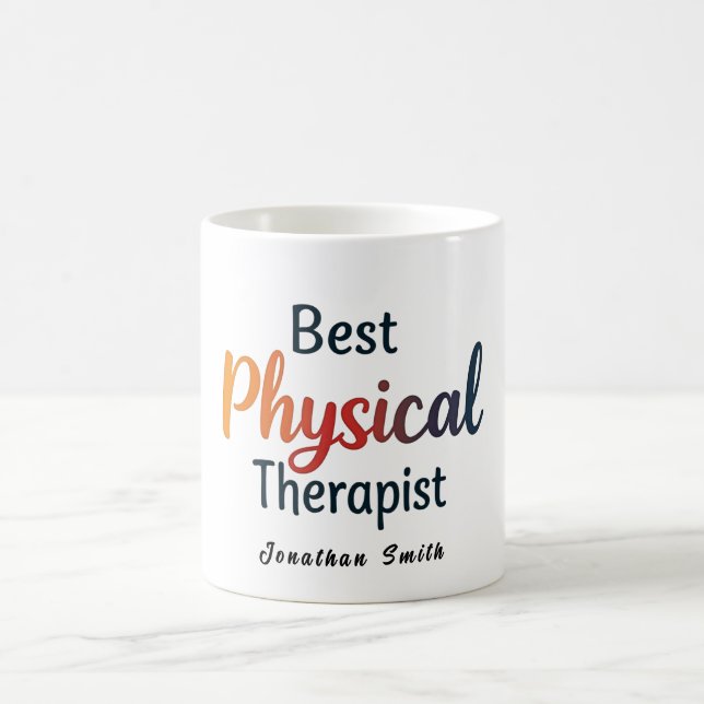 Mug Best "Physical "Therapist Colorful Typography Gift (Centre)