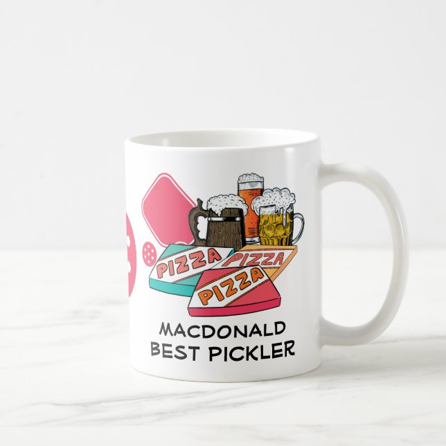 Mug BEST PICKLER Bière Pizza PICKLEBALL (Droite)