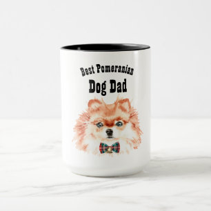 Mug Best POMERANIAN DOG DAD - mignon visage illustré