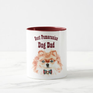 Mug Best POMERANIAN DOG DAD - mignon visage illustré