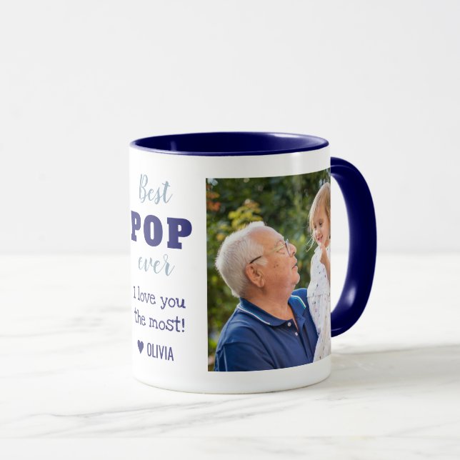 Mug Best Pop Ever Love You Most 2 Photo (Devant droit)