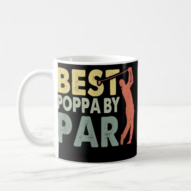 Mug Best poppa By Par Fête des pères Golf Cadeau Grand (Gauche)