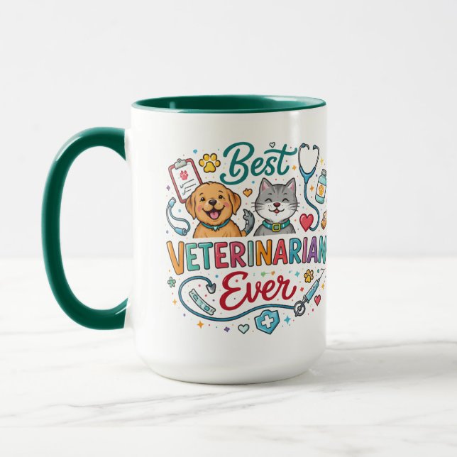 Mug Best Veterinarian Ever | Vet Appreciation Doctor’s (Gauche)