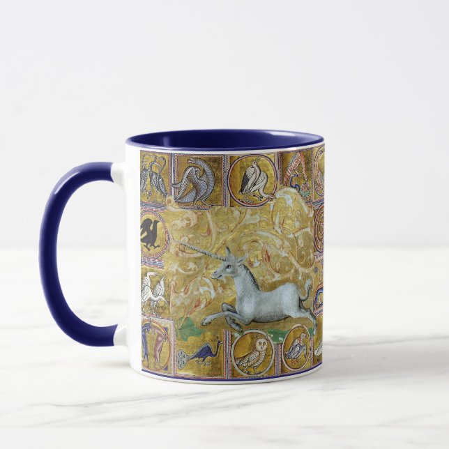 MUG BESTIAIRE MÉDIÉVAL LARGE, UNICORN EXÉCUTÉ, ANIMAUX (Gauche)