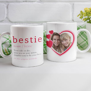 Mug Bestie Définition Coeur Photo Meilleurs Amis Pour