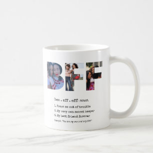 Mug Bestie personnalisée BFF Best Friends Photo Collag