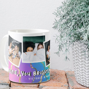 Mug Bestie 'You Brighup My Life' Rainbow Photo