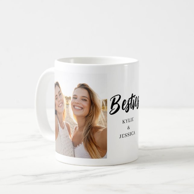 Mug Besties Photo personnalisée (Devant gauche)