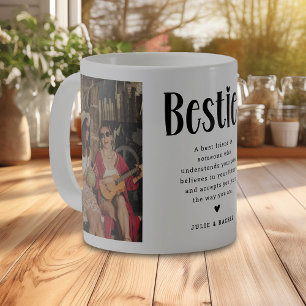 Mug BESTIES's Personnalisé Cute BFF 2 Cadeau Photo