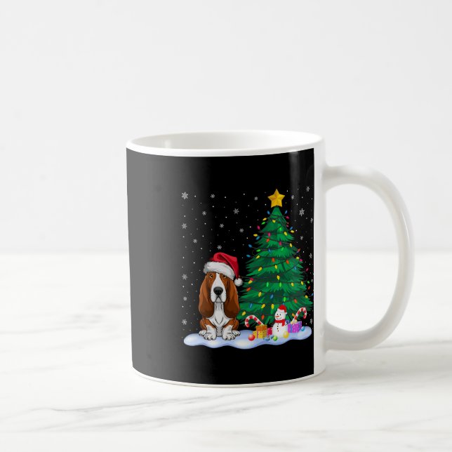 Mug Bet Hound Chien Xmas Arbre Lumières Reindeer Casqu (Droite)