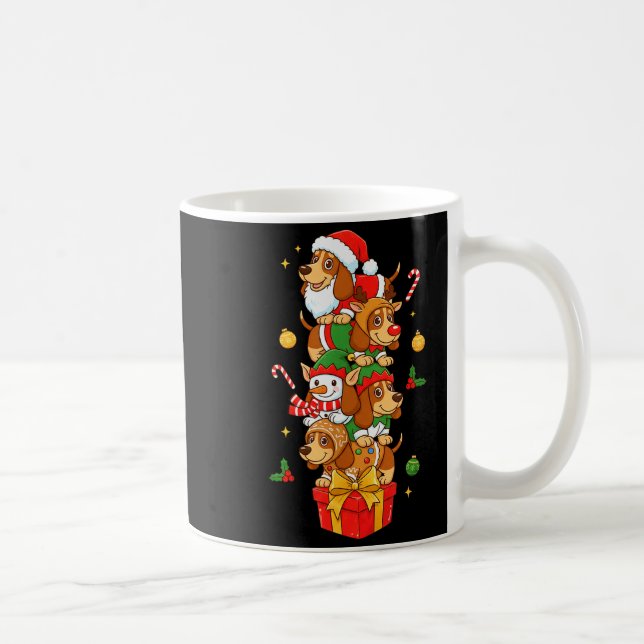 Mug Bet Hound Santa Elf Snowman Christmas Womens Mens  (Droite)