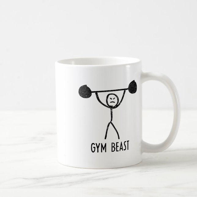 Mug Bête de gym exercice de musculation drôle forme ph (Droite)