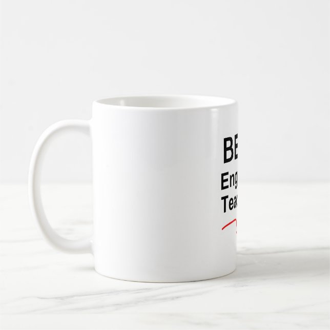 Mug Bête drôle ou meilleur professeur d'anglais (Gauche)