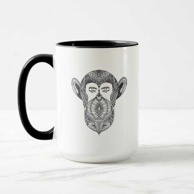 Mug Bête sauvage du griffonnage de forêt (Gauche)