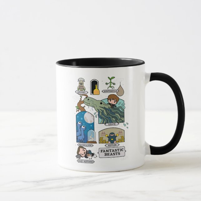Mug Bêtes De Cartoon Dans Les Habitats (Droite)
