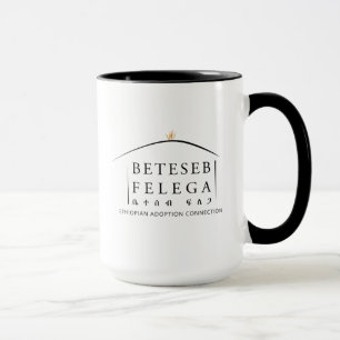 Mug Beteseb Felega Logo Mug, noir-blanc 15 oz