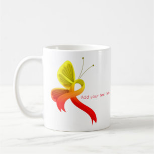Mug Beurre à ruban de sensibilisation rouge et jaune