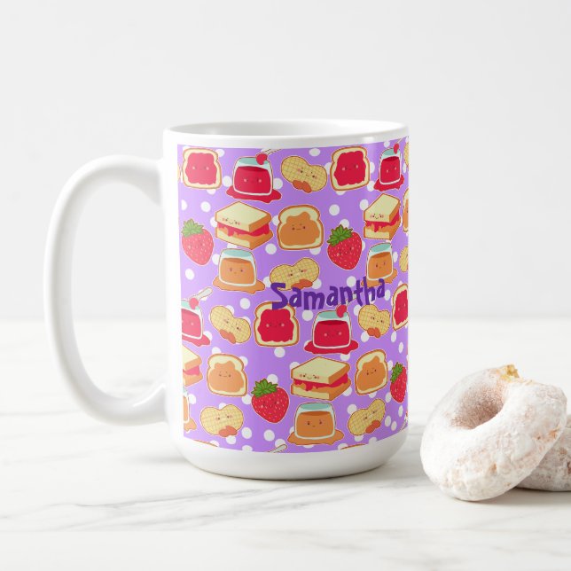 Mug Beurre D'Arachide Et Jelée De Fraise (Avec donut)