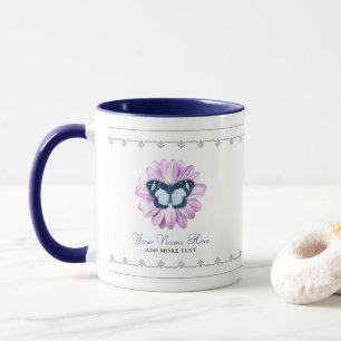 Mug Beurre mignon sur marguerite rose Ajouter votre no