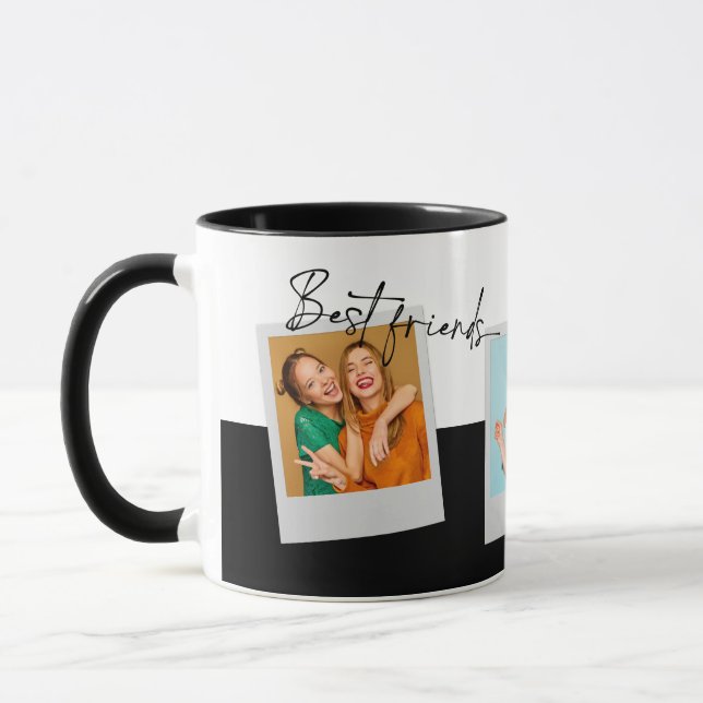 Mug BFF 3 Photo Collage Best Friends Cadeau mignon (Gauche)