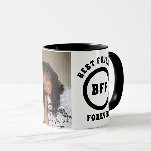 Mug BFF Best Freints Forever Besties Friendship Photo (Devant droit)