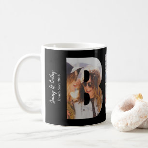 Mug BFF Best Friends Forever 3 Photo Collage noir
